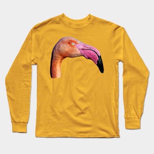 Detail of a Flamingo head Long Sleeve T-Shirt